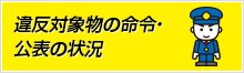 違反対象物の命令・公表の状況